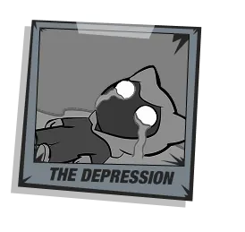 A photo captioned "The depression"